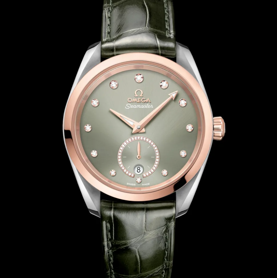 38 mm, Stahl ‑ Sedna™‑Gold mit Lederarmband
