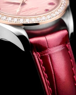 34 mm, Stahl ‑ Sedna™‑Gold mit Lederarmband