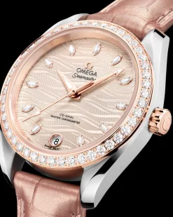 34 mm, Stahl ‑ Sedna™‑Gold mit Lederarmband