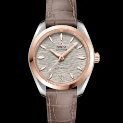34 mm, Stahl ‑ Sedna™‑Gold mit Lederarmband