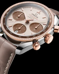 38 mm, Stahl ‑ Sedna™‑Gold mit Lederarmband
