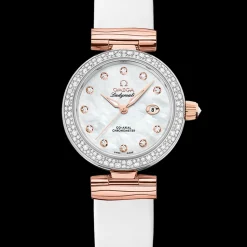 34 mm, Stahl ‑ Sedna™‑Gold mit Lederarmband