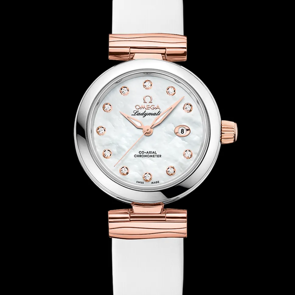 34 mm, Stahl ‑ Sedna™‑Gold mit Lederarmband