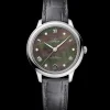 34 mm, Stahl mit Lederarmband