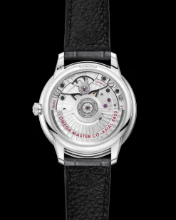 34 mm, Stahl mit Lederarmband