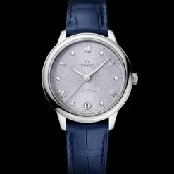 34 mm, Stahl mit Lederarmband