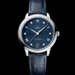 34 mm, Stahl mit Lederarmband