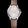 30 mm, Stahl mit Lederarmband