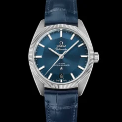 39 mm, Stahl mit Lederarmband