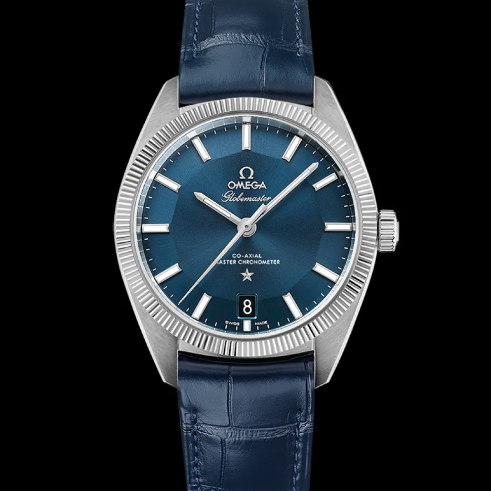 39 mm, Stahl mit Lederarmband