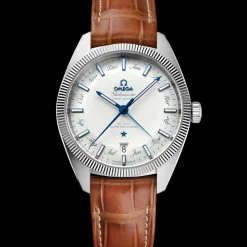 41 mm, Stahl mit Lederarmband