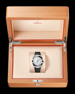 41 mm, Stahl mit Lederarmband