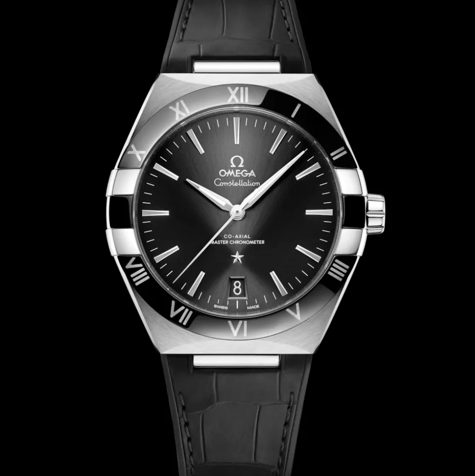 41 mm, Stahl mit Lederarmband
