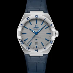 39 mm, Stahl mit Lederarmband