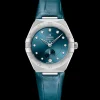 34 mm, Stahl mit Lederarmband