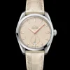 38 mm, Stahl mit Lederarmband