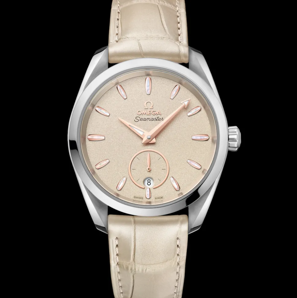 38 mm, Stahl mit Lederarmband