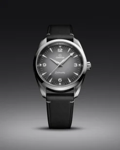 38 mm, Stahl mit Lederarmband