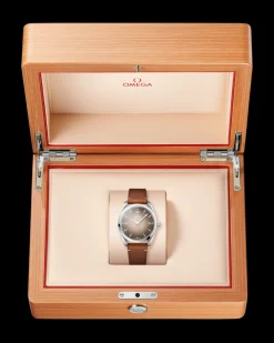 38 mm, Stahl mit Lederarmband
