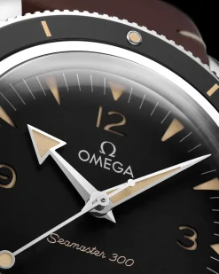 41 mm, Stahl mit Lederarmband