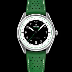 39,5 mm, Stahl mit Lederarmband