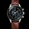 39,7 mm, Stahl mit Lederarmband