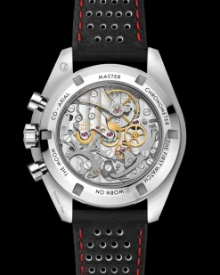42 mm, Stahl mit Lederarmband