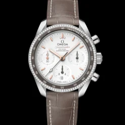 38 mm, Stahl mit Lederarmband