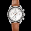 38 mm, Stahl mit Lederarmband