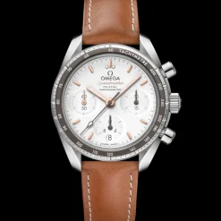 38 mm, Stahl mit Lederarmband
