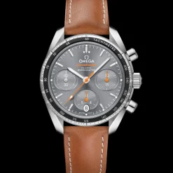 38 mm, Stahl mit Lederarmband