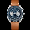 43 mm, Stahl mit Lederarmband
