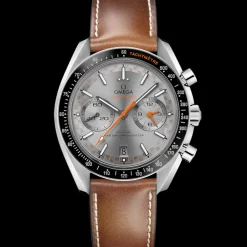 44,25 mm, Stahl mit Lederarmband
