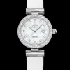 34 mm, Stahl mit Lederarmband