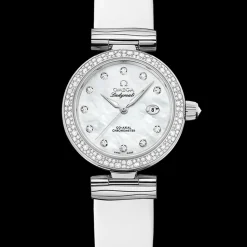 34 mm, Stahl mit Lederarmband