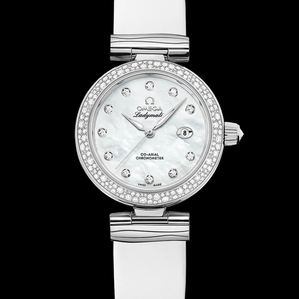 34 mm, Stahl mit Lederarmband