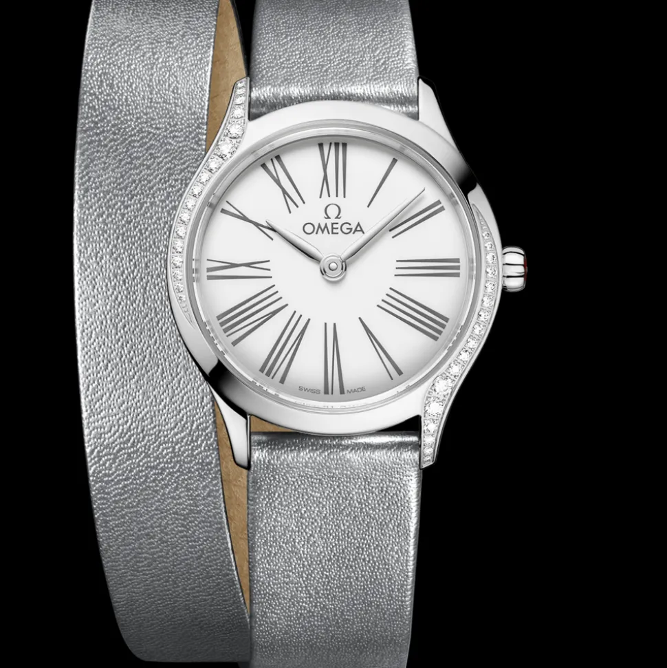 26 mm, Stahl mit Lederarmband