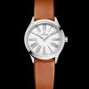 26 mm, Stahl mit Lederarmband