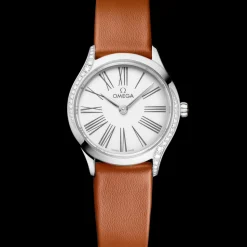 26 mm, Stahl mit Lederarmband