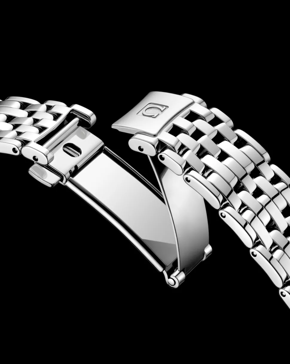 39,5 mm, Stahl mit Stahlarmband