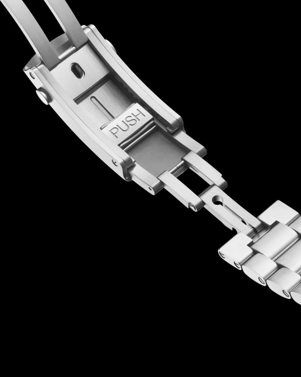 45,5 mm, Stahl mit Stahlarmband