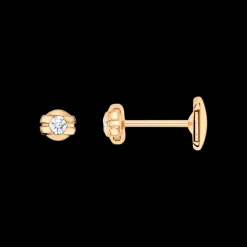 Ohrringe, 18 K Gelbgold, Diamanten
