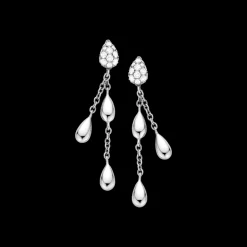 Ohrringe, 18 K Weißgold, Diamanten