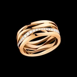 Ring, 18 K Gelbgold, Diamanten