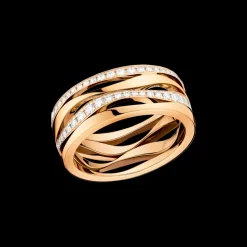 Ring, 18 K Gelbgold, Diamanten