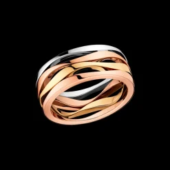 Ring, 18 K Rotgold, 18 K Weißgold, 18 K Gelbgold