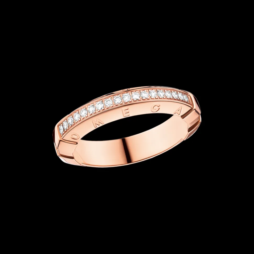 Ring, 18 K Rotgold, Diamanten