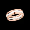 Ring, 18 K Rotgold, Keramik