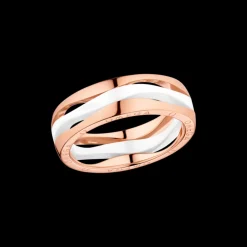 Ring, 18 K Rotgold, Keramik