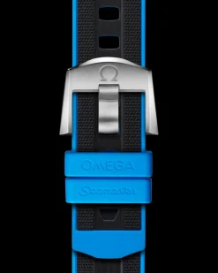 Schwarzes Kautschukarmband Seamaster Planet Ocean Ultra Deep mit Dornschließe